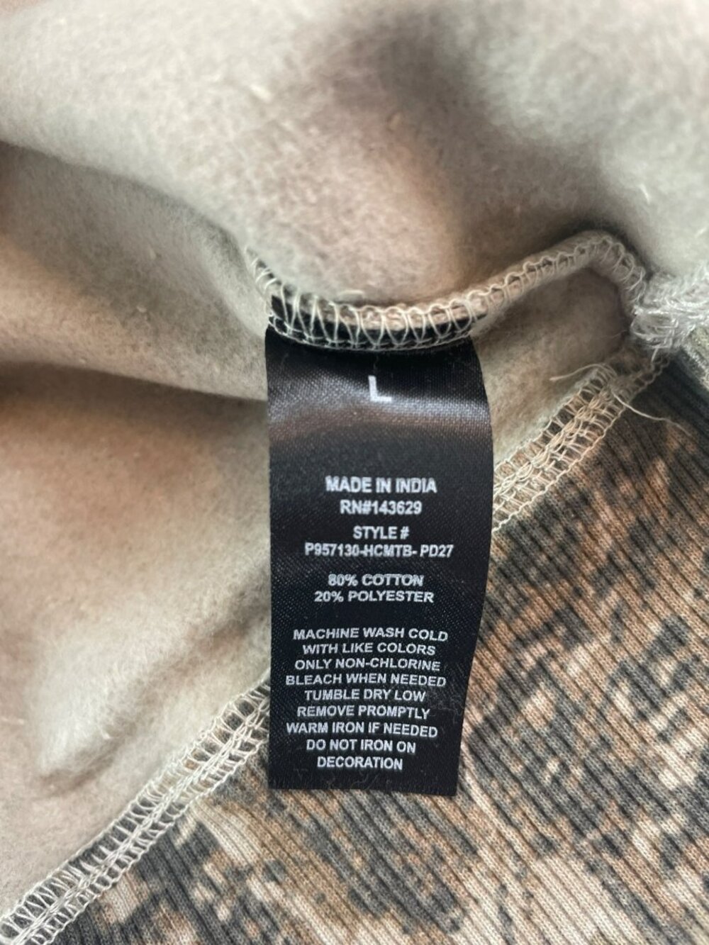 Public Supply NYC Essentials Camo Hoodie Men's Size Large NWT - Picture 6 of 6